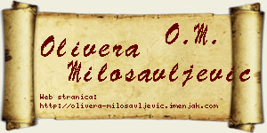 Olivera Milosavljević vizit kartica